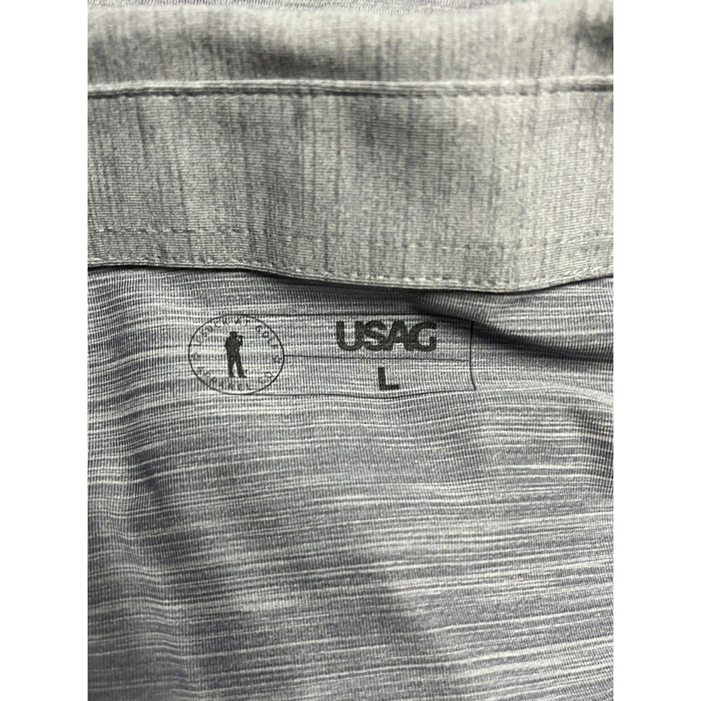 USAG U Suck At Golf Performance Polo Shirt Gray Heather Men's Large - Picture 6 of 7